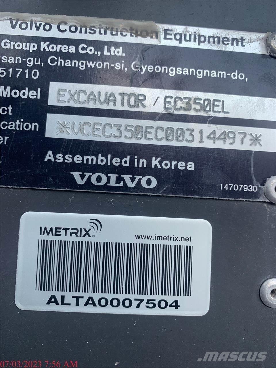 Volvo EC350EL 履带挖掘机
