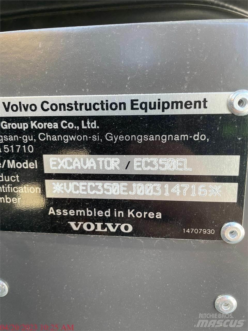 Volvo EC350EL 履带挖掘机