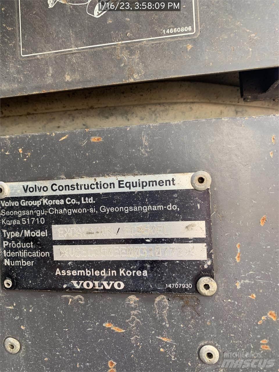 Volvo EC350EL 履带挖掘机