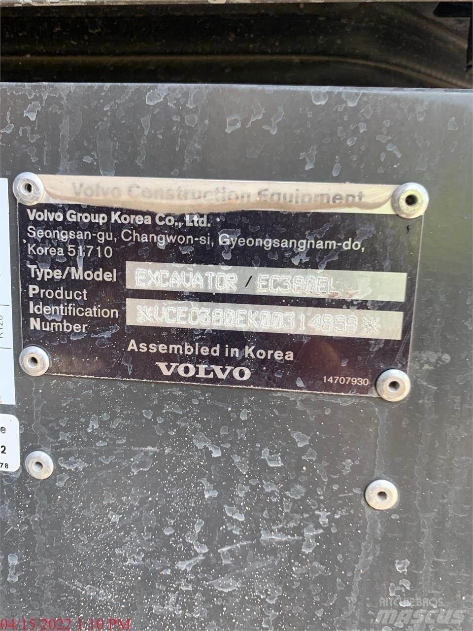 Volvo EC380EL 履带挖掘机
