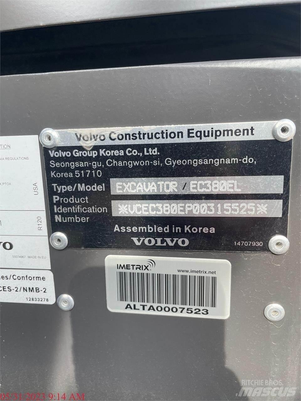 Volvo EC380EL 履带挖掘机