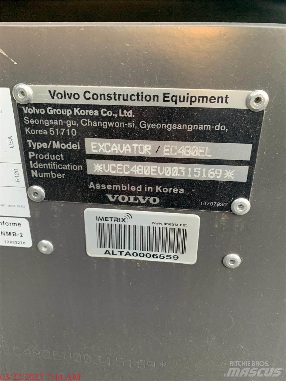 Volvo EC480EL 履带挖掘机