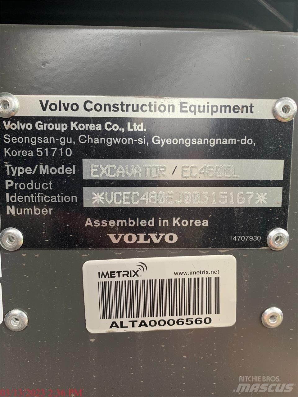 Volvo EC480EL 履带挖掘机