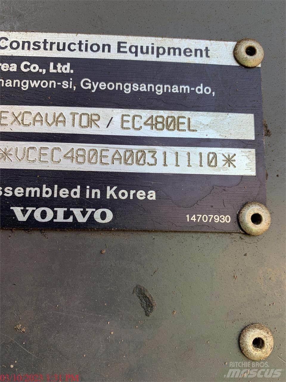 Volvo EC480EL 履带挖掘机