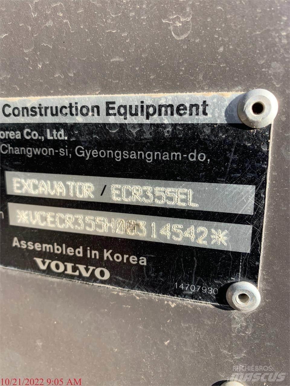 Volvo ECR355EL 履带挖掘机
