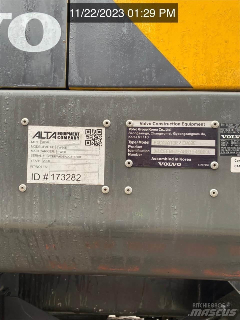 Volvo EW60E 轮式挖掘机