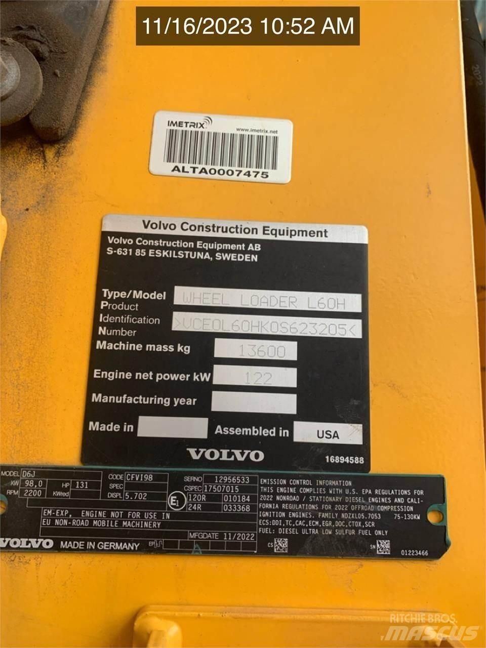 Volvo L60H 轮式装载机