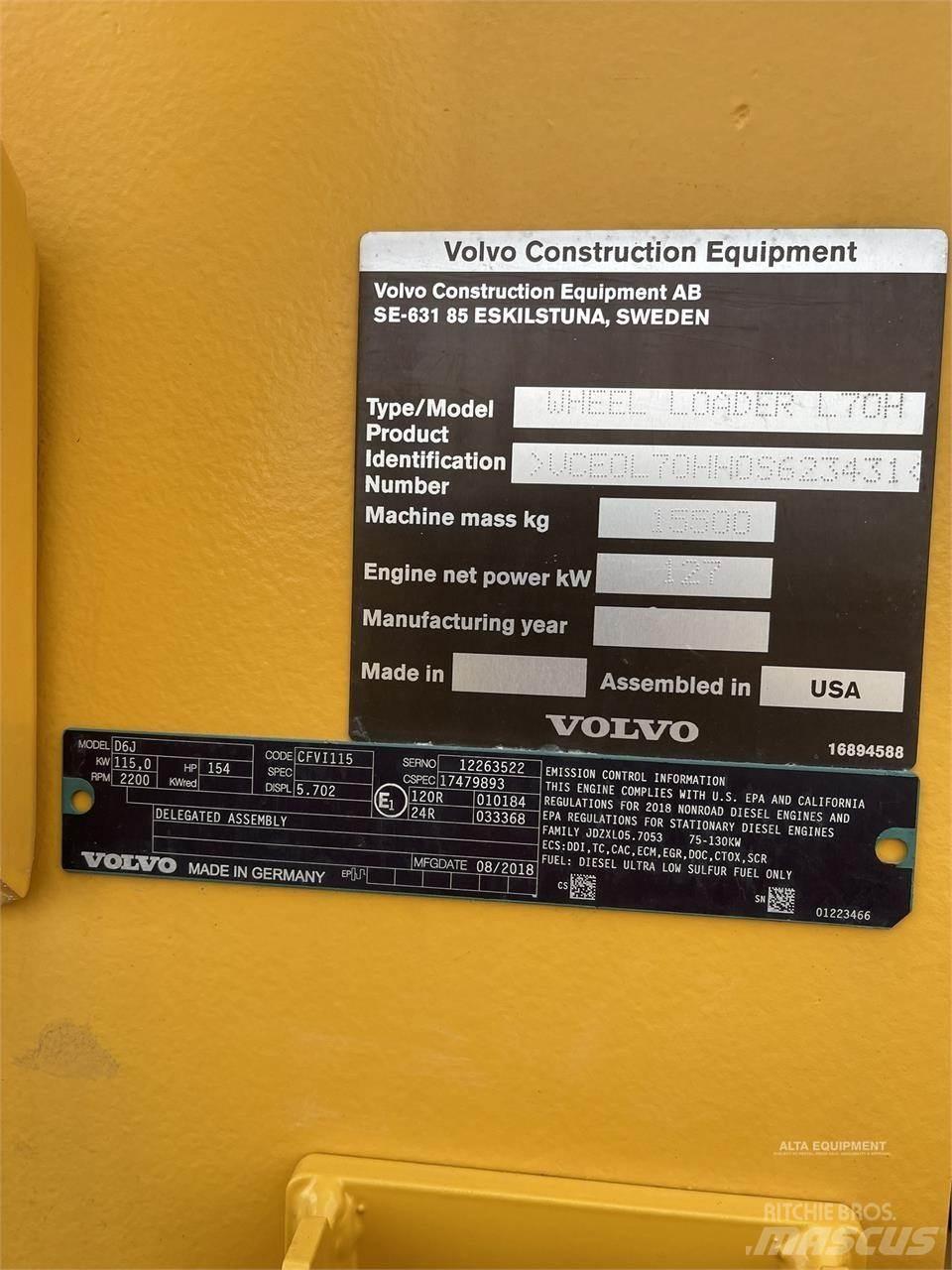 Volvo L70H 轮式装载机