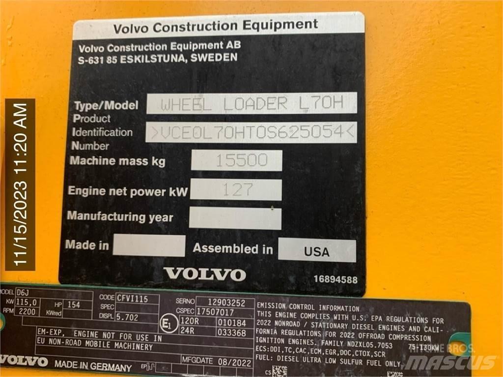 Volvo L70H 轮式装载机