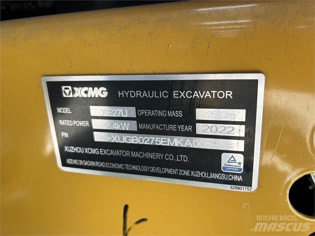 XCMG XE27U 小型挖掘机