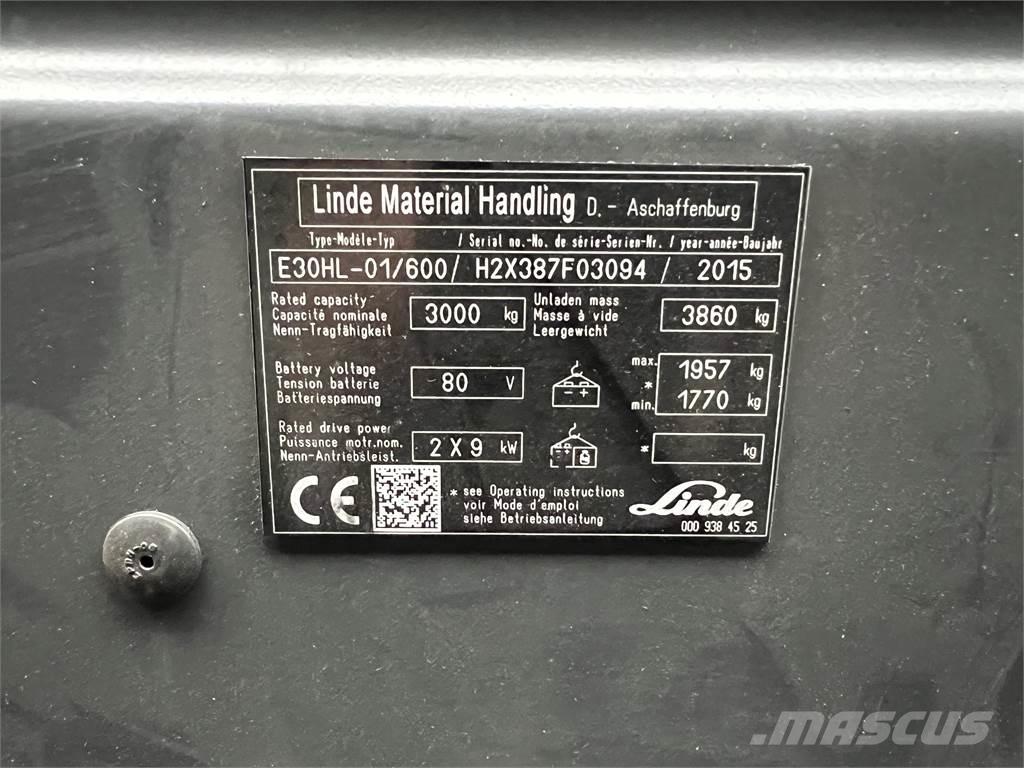 Linde E30/600HL 电动叉车