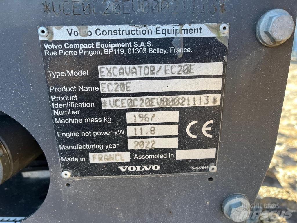 Volvo EC 20 E 小型挖掘机