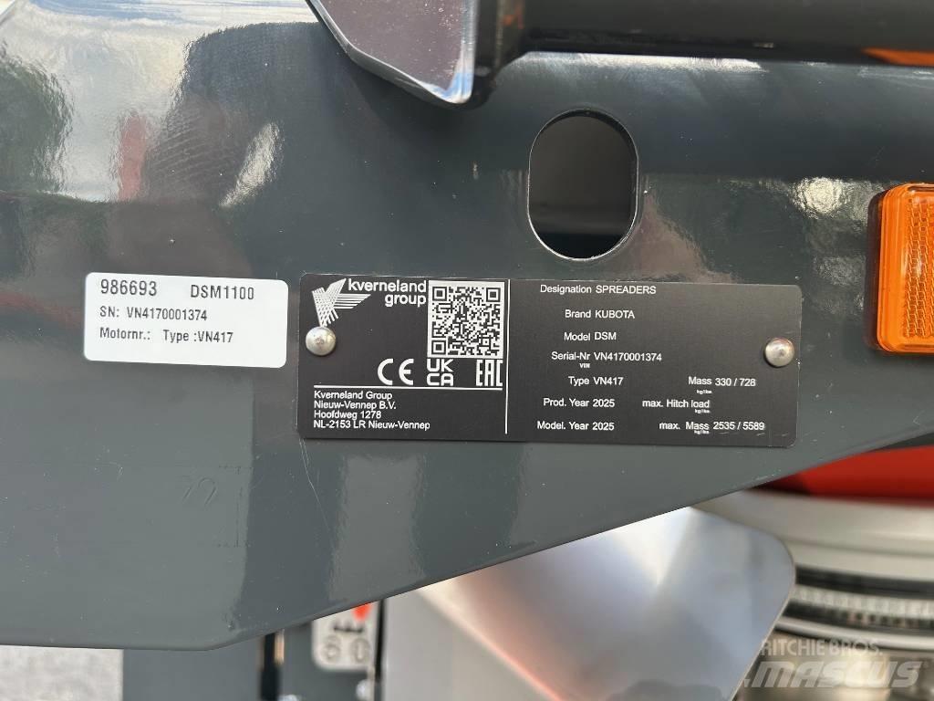 Kubota DSM 1100 矿物肥料撒播机
