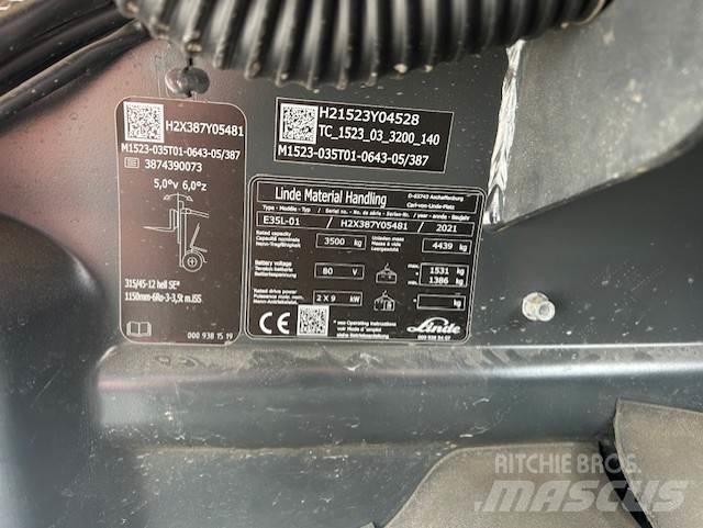 Linde E35L 电动叉车