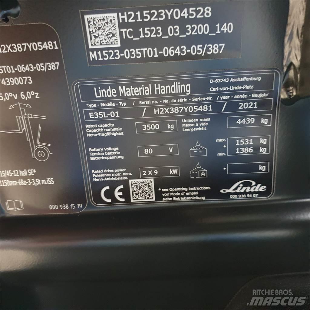 Linde E35L 电动叉车