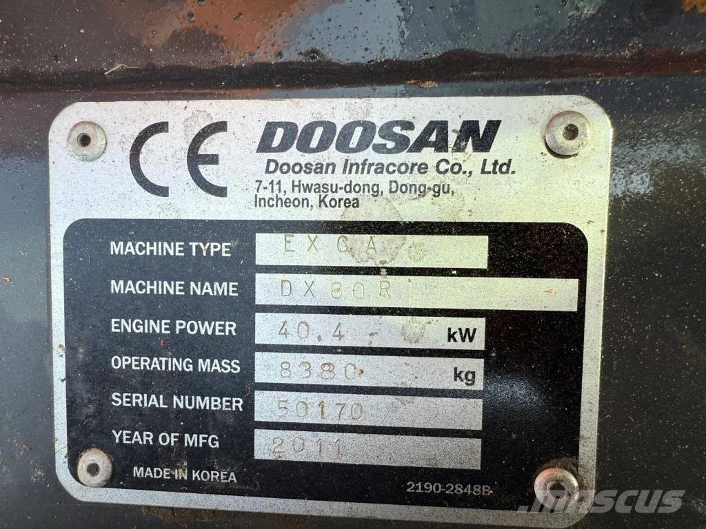 Doosan DX 80 R 中型挖掘机