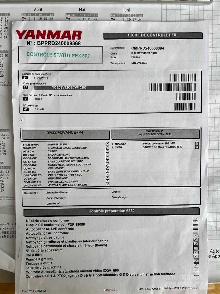 Yanmar SV 22 小型挖掘机