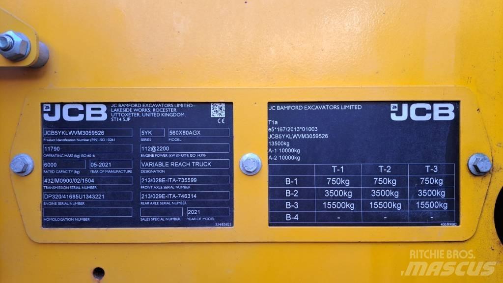 JCB 560-80 Agri Xtra 电动叉车