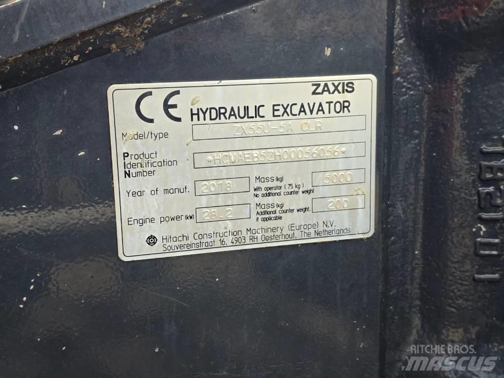 Hitachi ZX55U-5A CLR 小型挖掘机