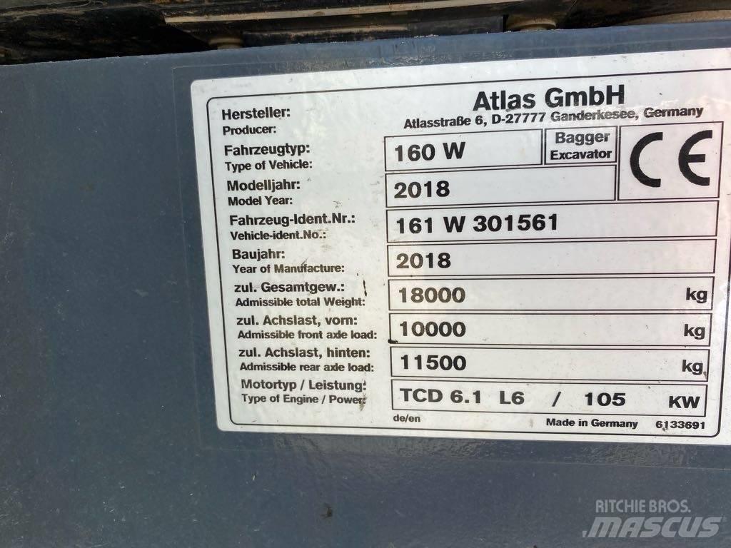  Altas 160 W 轮式挖掘机