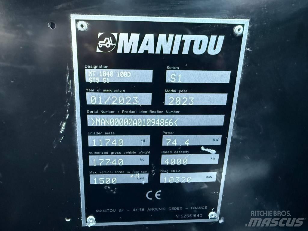 Manitou MT 1840 伸缩臂叉装车|叉装车