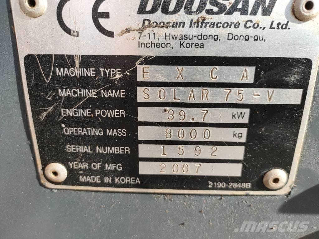 Daewoo Solar 75 中型挖掘机