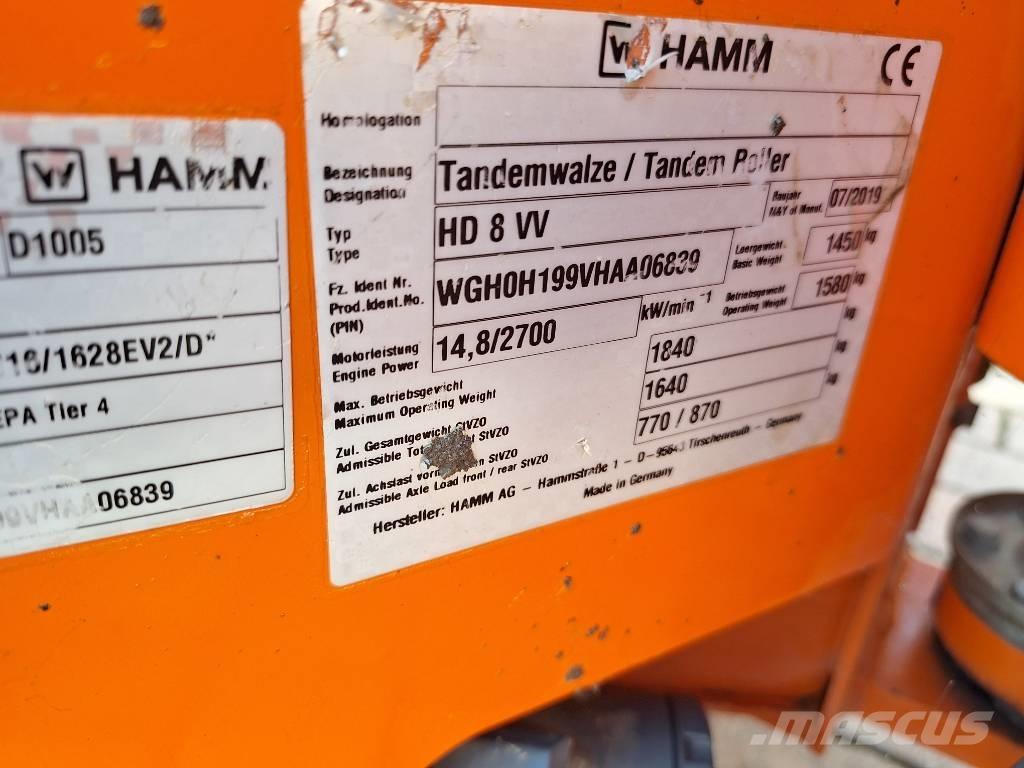 Hamm HD 8 VV 双轮压路机