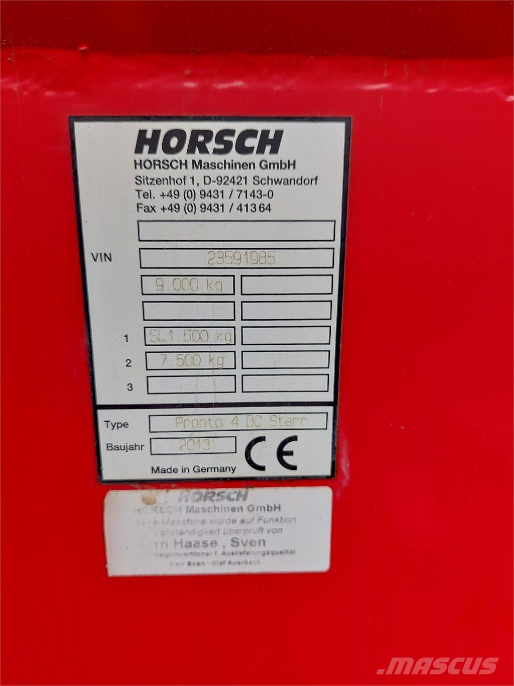 Horsch Pronto 4DC 其他耕种机械和配件