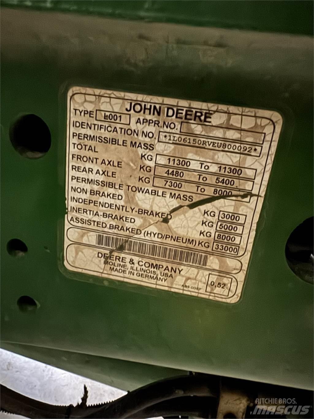 John Deere 6150R 拖拉机/农用车