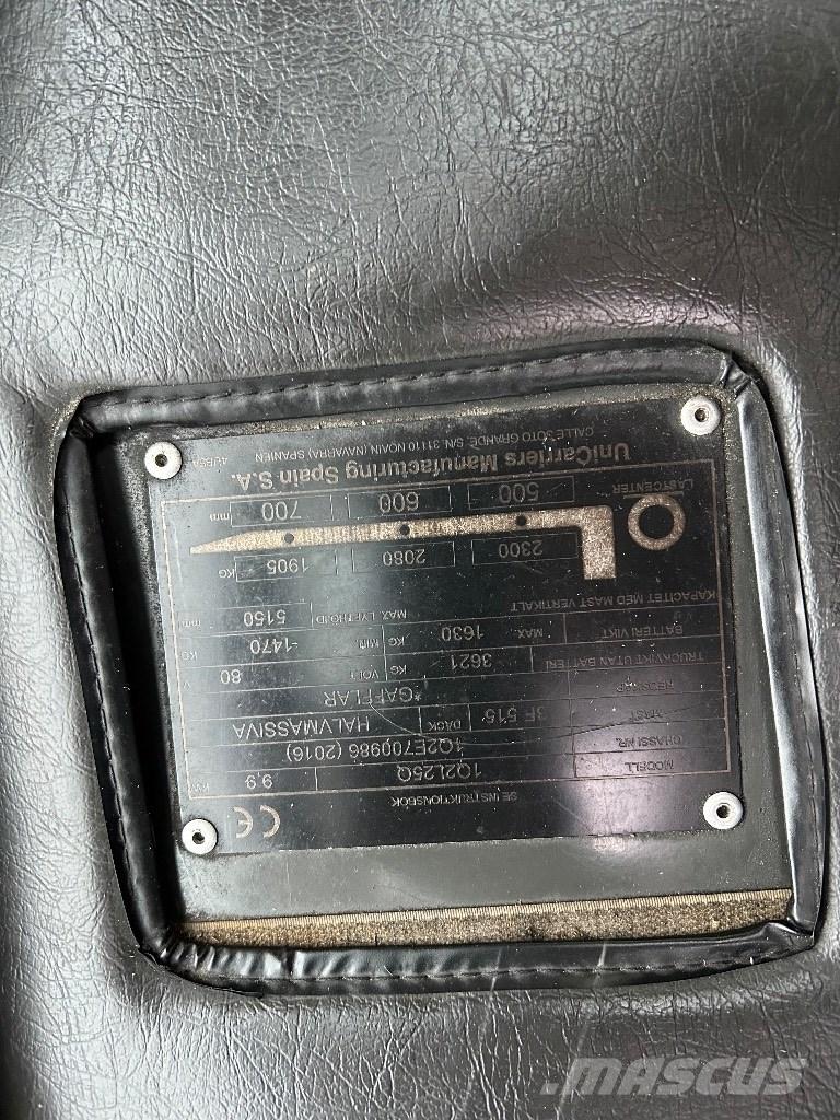 UniCarriers L25Q 电动叉车