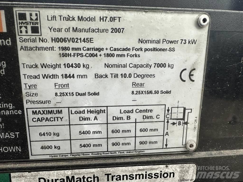 Hyster H7.0FT 天然气叉车