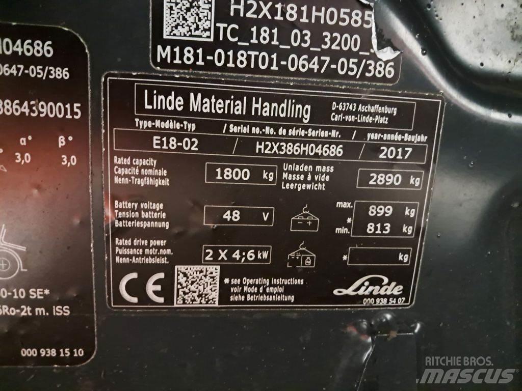 Linde E18-02 电动叉车