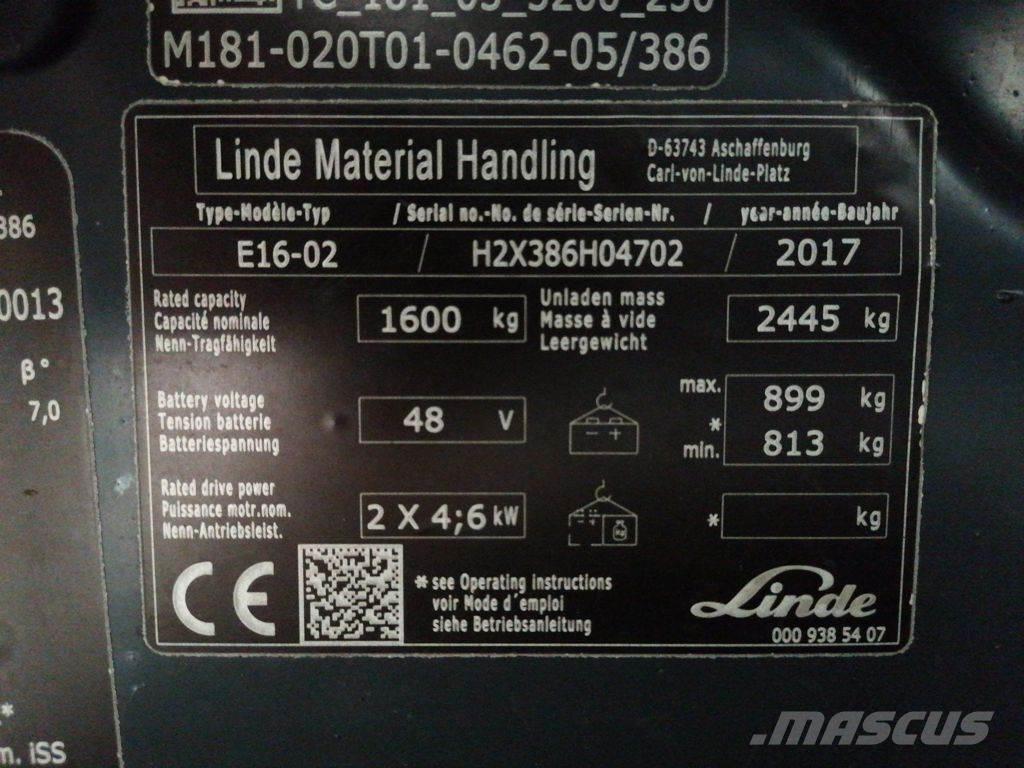 Linde E16-02 电动叉车