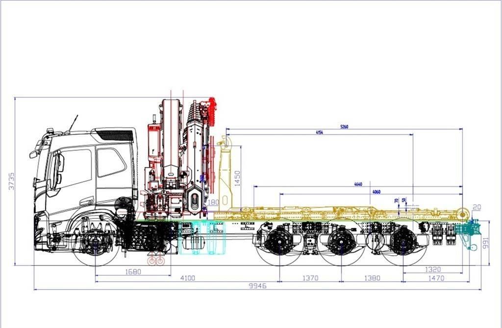 Volvo FM 500 8X4 起重车