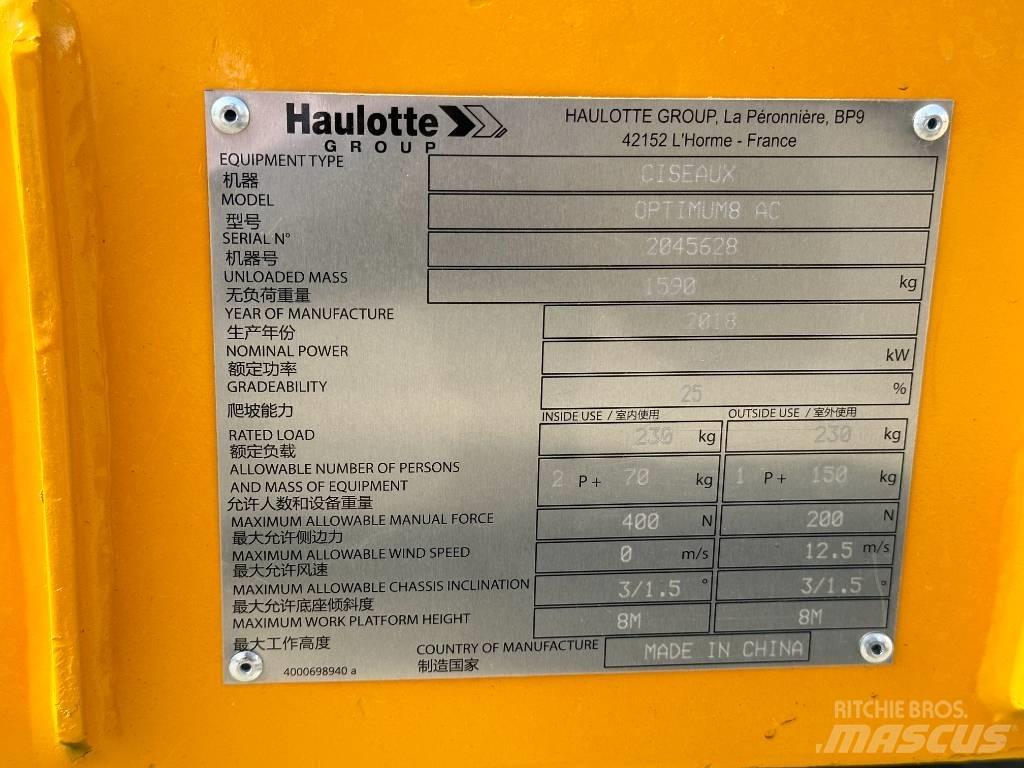 Haulotte OPTIMUM 8 剪叉式升降机