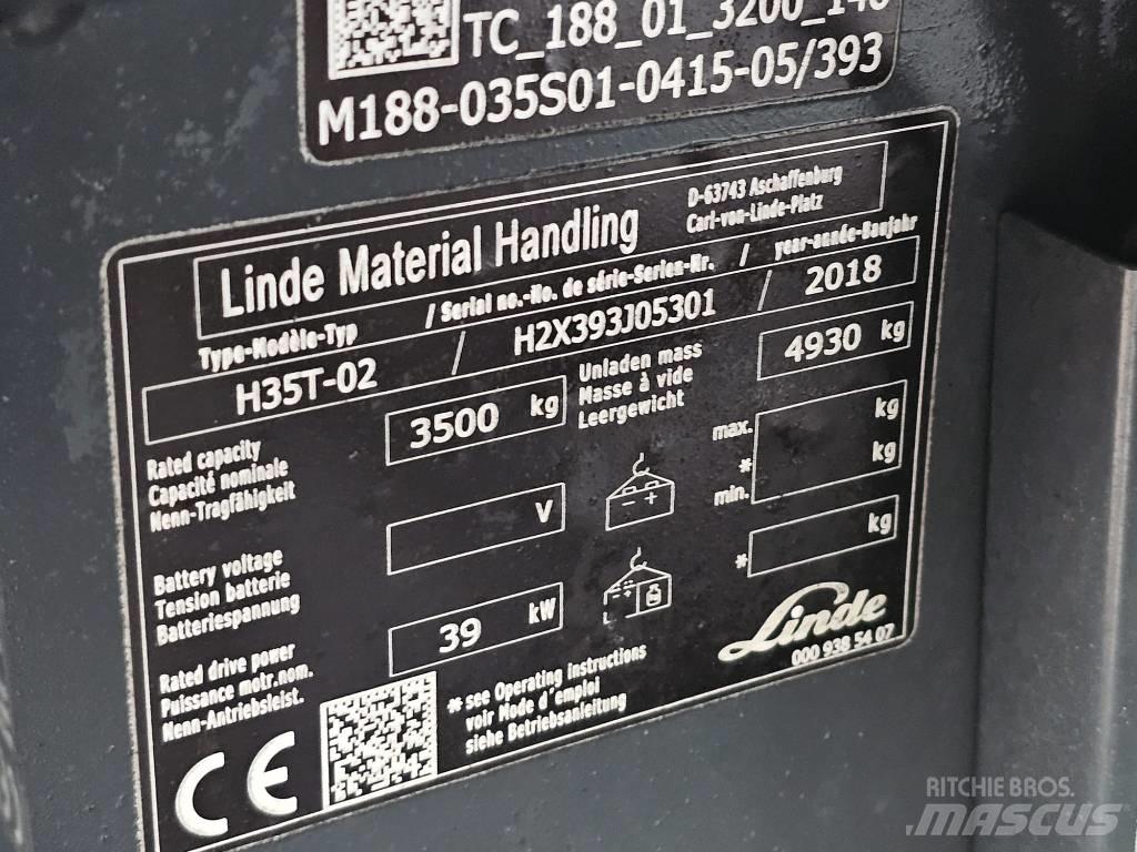 Linde H35T-02 天然气叉车