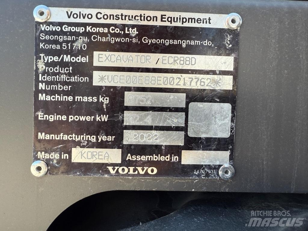 Volvo ECR88D 中型挖掘机