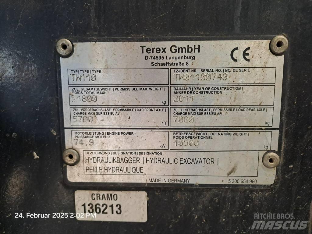 Terex TW 110 轮式挖掘机