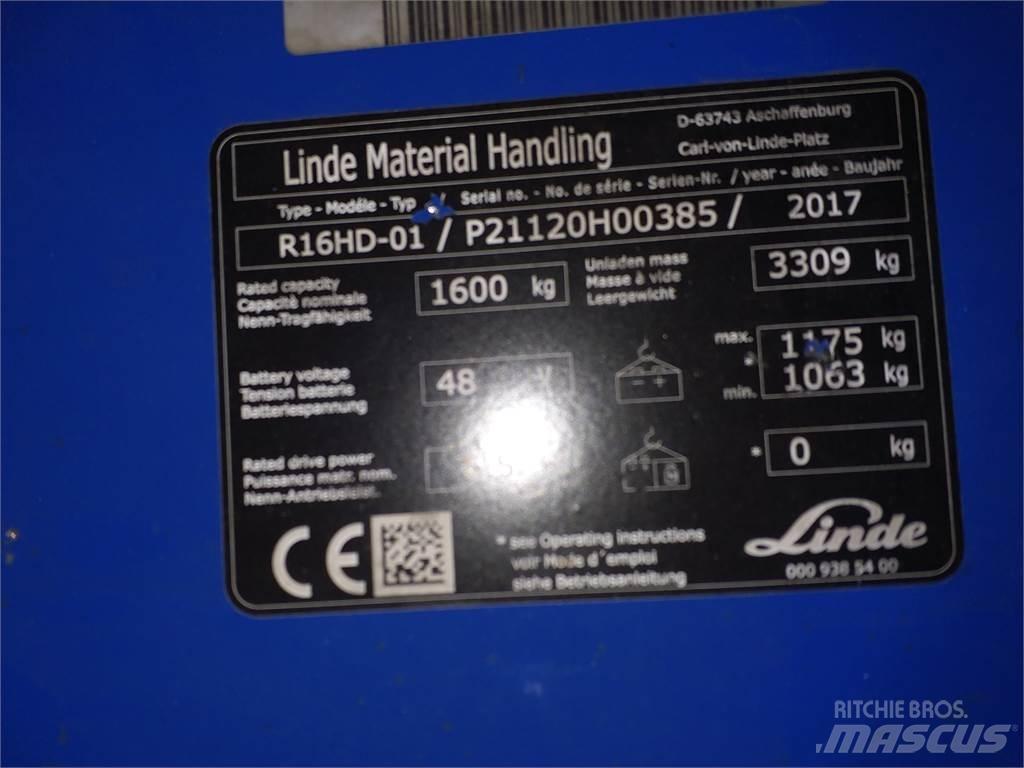 Linde R16HD 前移式叉车