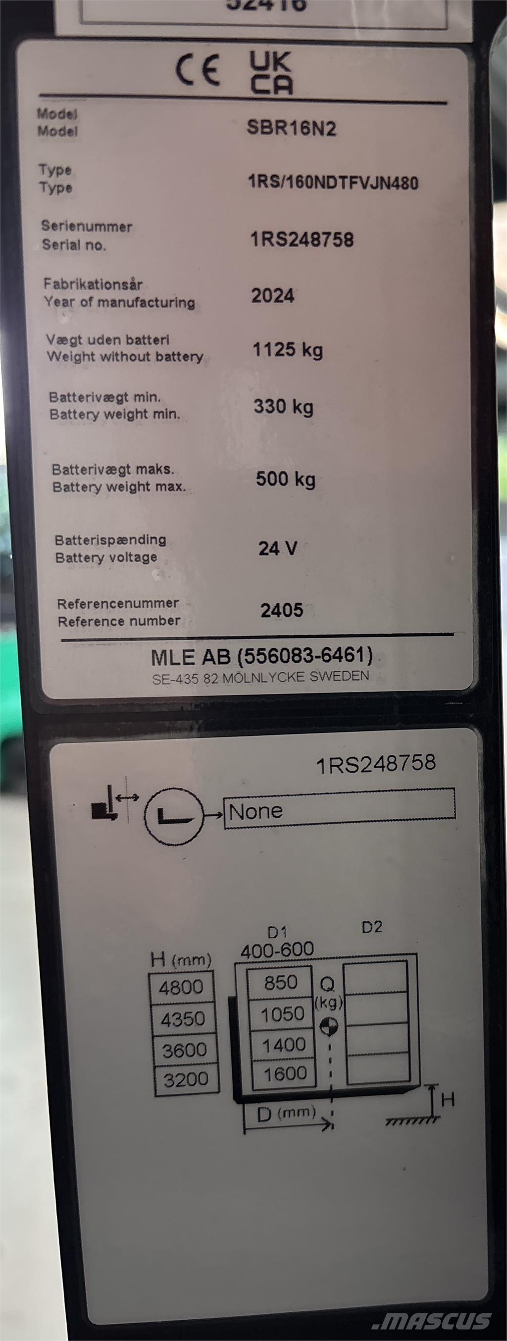 Mitsubishi SBR16N2 行走式堆垛机