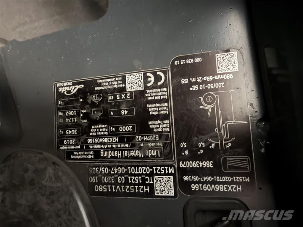 Linde E 20PH-02 电动叉车