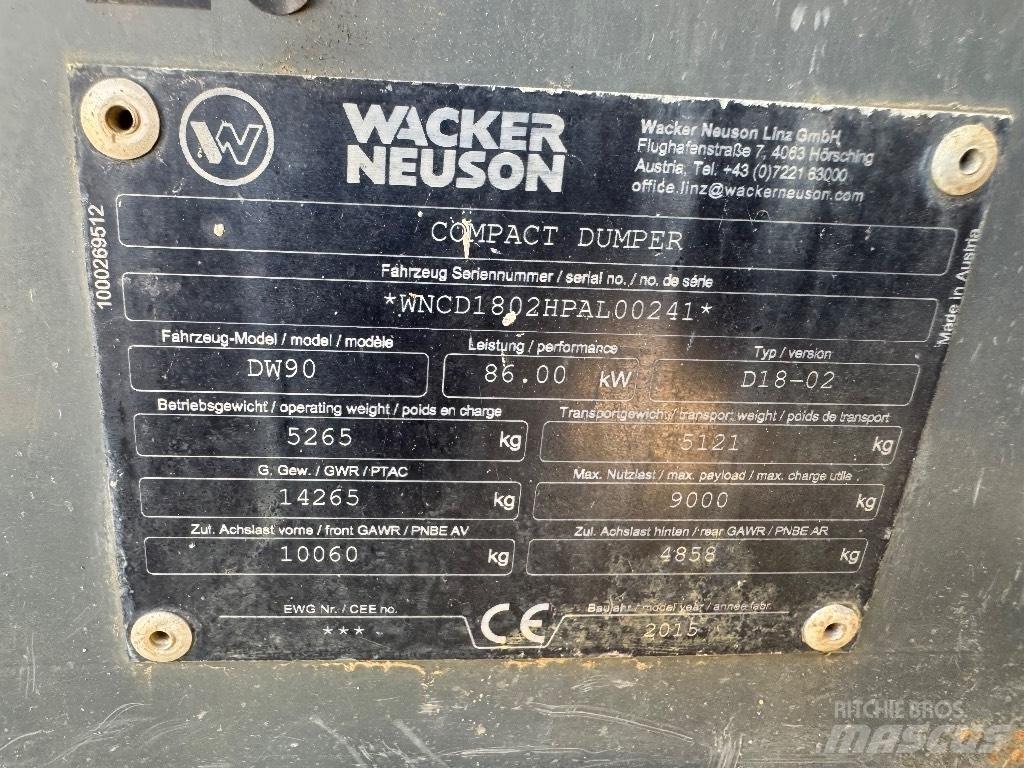 Wacker Neuson DW 90 翻斗车\公路型自卸车