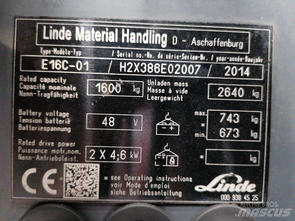 Linde E16C-01 电动叉车