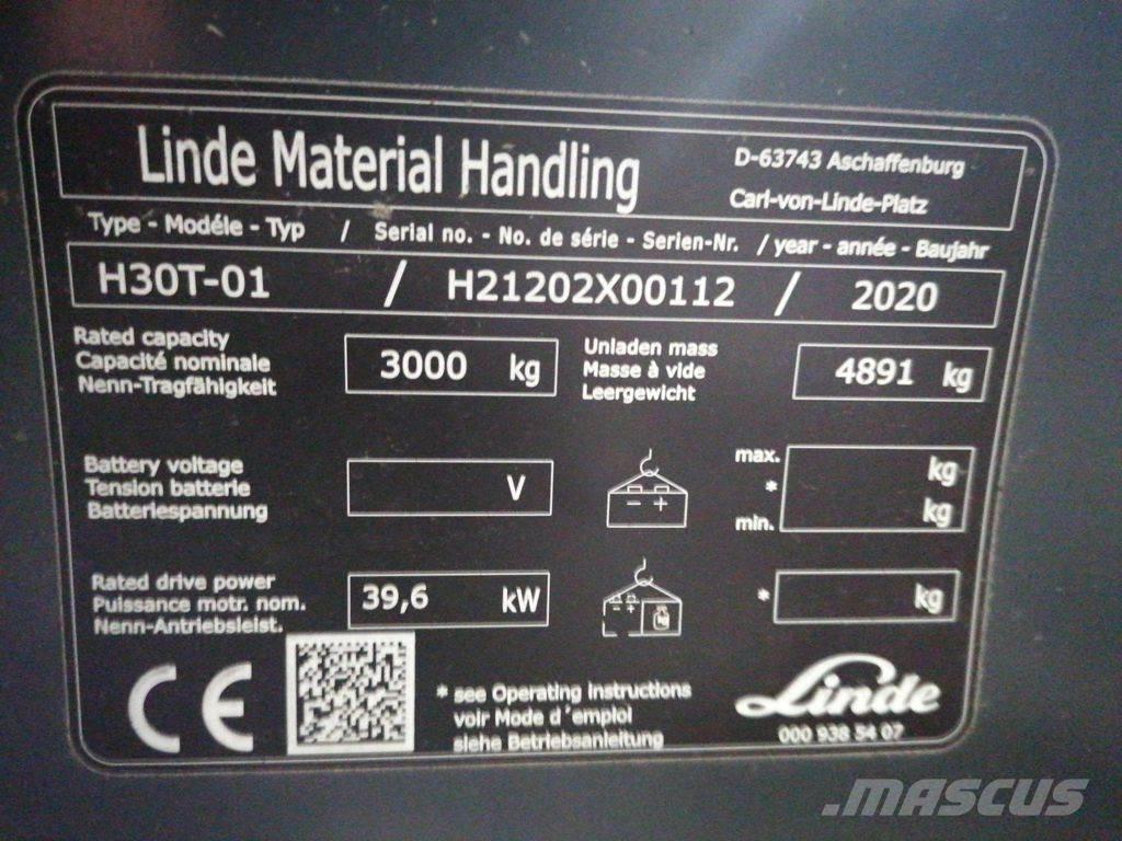 Linde H30T-01 天然气叉车