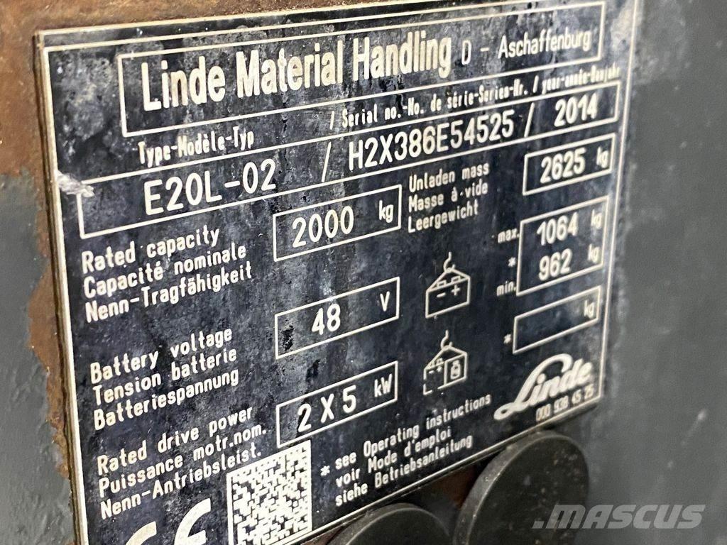 Linde E20L-02 电动叉车