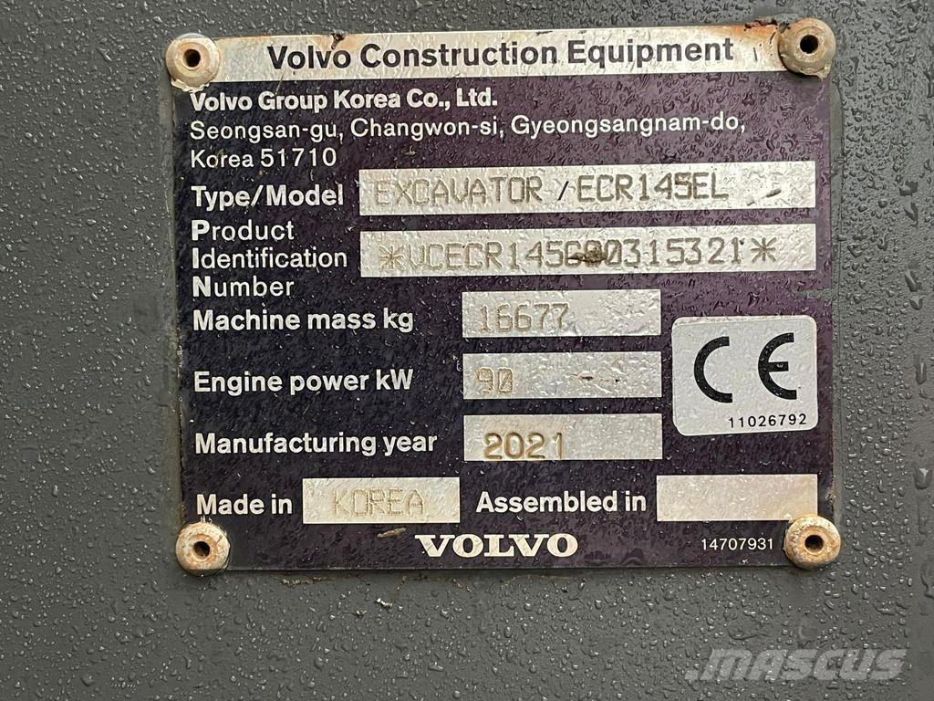 Volvo ECR145EL 履带挖掘机