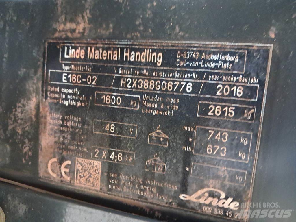 Linde E16C-02 电动叉车