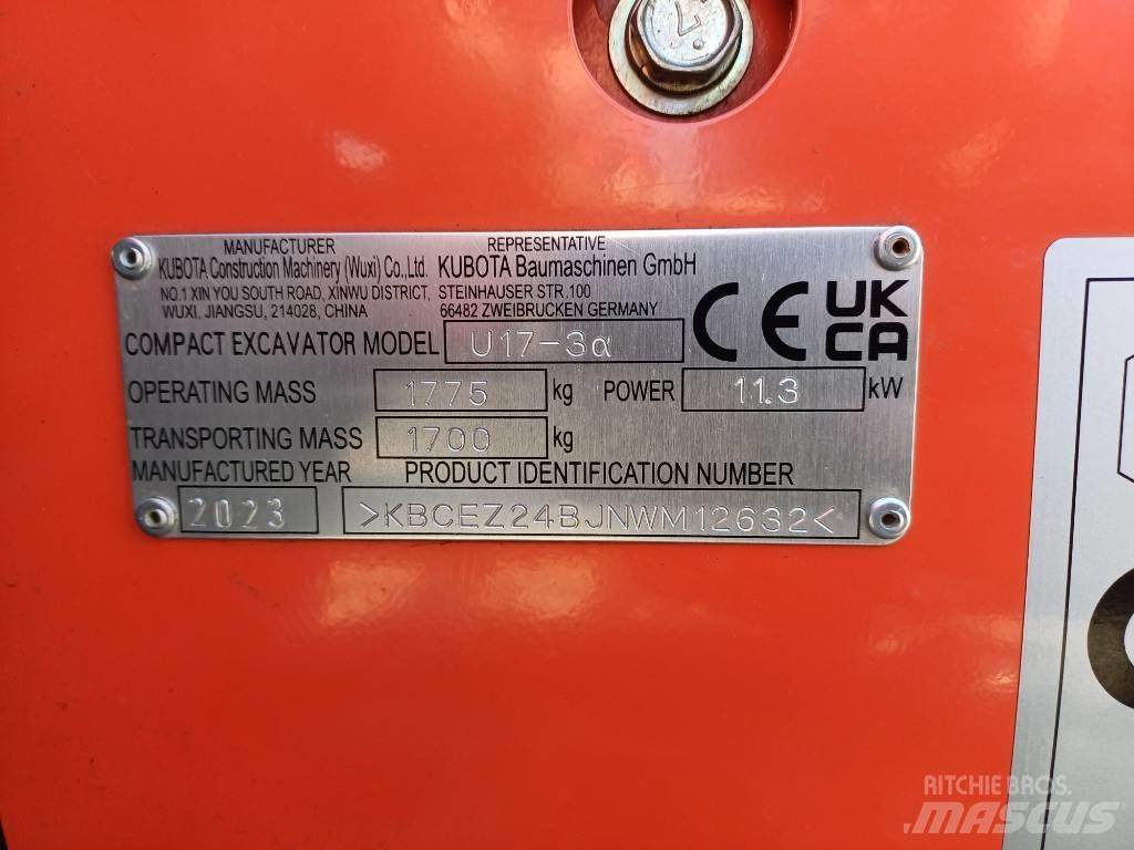 Kubota U 17-3 小型挖掘机