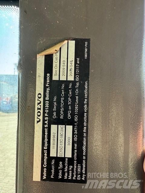 Volvo EC15 C CAB 驾驶室与内部