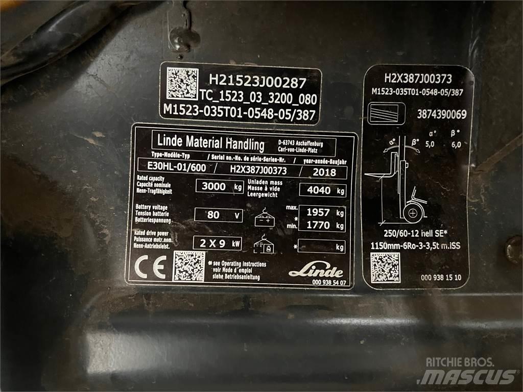 Linde E30/600HL 电动叉车